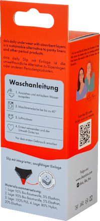 Dagslip met inzetstuk, zwart, maat M, 1 stuk