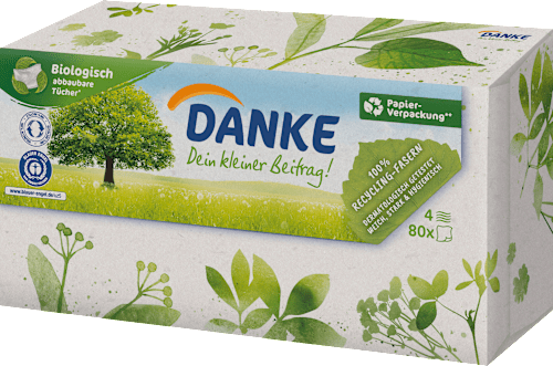 Tissuebox 100% gerecyclede vezels, 80 stuks