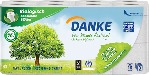 Toiletpapier recycling 3-laags (16x150 vellen), 16 stuks