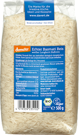 Basmatireis weiß, 500 g