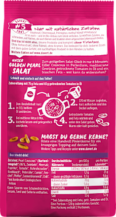 Fertiggericht, Golden Pearl Salat mit Couscous, 170 g