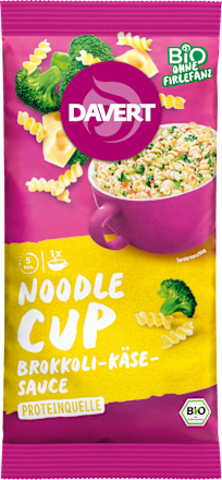 Fertiggericht, Noodle Cup mit Brokkoli-Käse-Sauce, No.2, 64 g