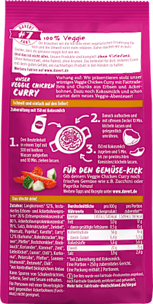Fertiggericht, Veggie Chicken Curry, 120 g