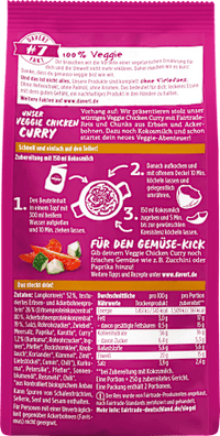 Fertiggericht, Veggie Chicken Curry, 120 g