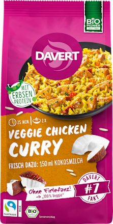 Fertiggericht, Veggie Chicken Curry, 120 g