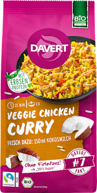 Fertiggericht, Veggie Chicken Curry, 120 g