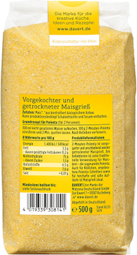 Grieß, 2- Minuten-Polenta, glutenfrei, 500 g