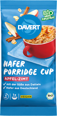 Porridge Cup, Hafer Apfel-Zimt, 65 g