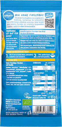 Porridge Cup, Vanille, glutenfrei, 65 g