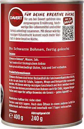 Schwarze Bohnen, 240 g