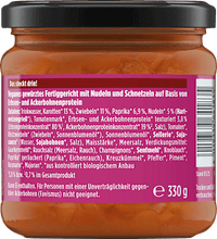Vegetarische goulash met gnocchi pasta, veganistisch, 330 g