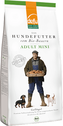 Trockenfutter Hund mit Bio Geflügel, Mini, Adult, 3 kg