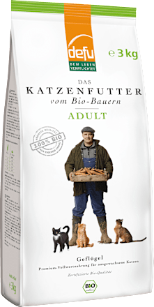 Droogvoer voor katten met biologisch gevogelte, volwassen, 3 kg