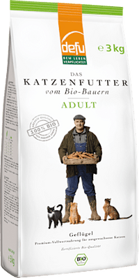 Droogvoer voor katten met biologisch gevogelte, volwassen, 3 kg