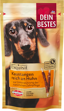 Hundeleckerli Kaustangen reich an Huhn, Exquisit, 80 g
