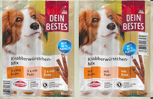 Hundeleckerli Knabberwürstchen Mix (8 Stück), 88 g
