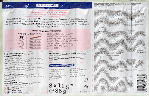 Hondensnoepjes Worstmix (8 stuks), 88 g