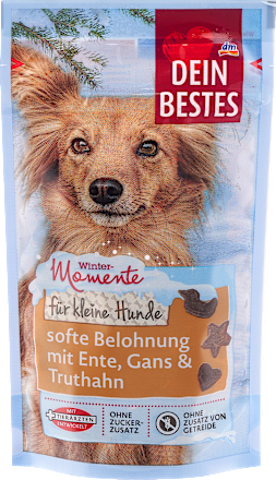 Hondensnacks, zachte beloning met eend, gans en kalkoen, Winter Moments, 60 g