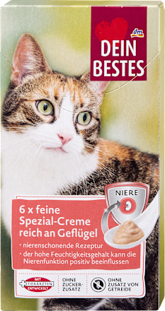 Katzenleckerli Cremesnack reich an Geflügel, Spezial Niere (6x16 g), 96 g
