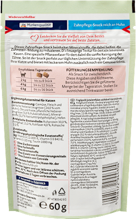 Kattensnacks Dental Nibbler Pockets met Kip, 60 g