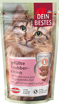 Kattenknabbelkussentjes gevuld met huid en vacht, 50 g