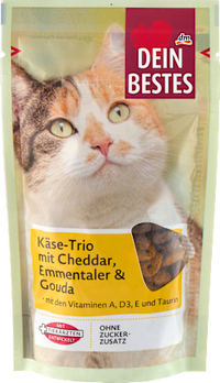 Katzenleckerli Käse Trio, 65 g