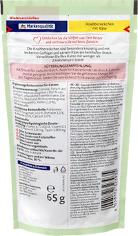 Kattensnacks met kaas, 65 g