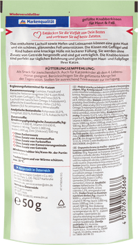 Dein Bestes Katzenleckerli Knabberkissen Haut & Fell, 50 g