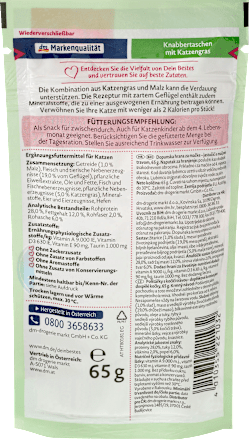 Kattensnacks met kattengras, 65 g