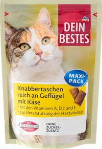 Kattensnacks rijk aan gevogelte met kaas, 150 g