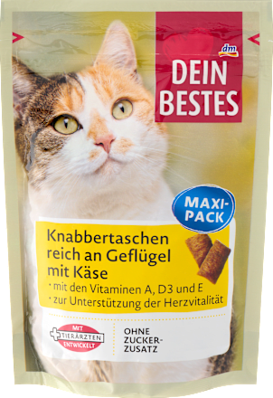 Kattensnacks rijk aan gevogelte met kaas, 150 g