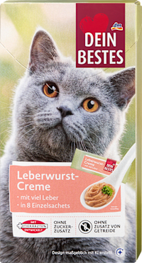 Katzensnack Leberwurstcreme (8x10 g), 80 g