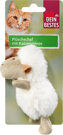 Kattenspeeltje, pluchen schaap met kattenkruid, 1 stuk