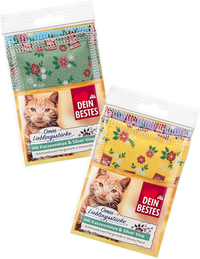 Knuffelkussen voor katten met kattenkruid en zilveren wijnrank, Oma's favorieten, 2 stuks