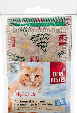 Katzenspielzeug Schmusekissen mit Katzenminze & Silver Vine, Wintermomente, 12 g Dein Bestes
