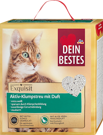 Kattenbakvulling Actieve Klonterende Kattenbakvulling met Aloë Vera Geur, Exquisit, 6 l