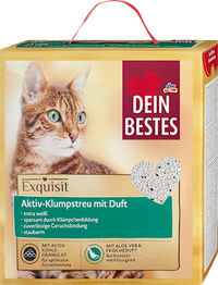 Kattenbakvulling Actieve Klonterende Kattenbakvulling met Aloë Vera Geur, Exquisit, 6 l