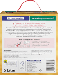 Katzenstreu Aktiv-Klumpstreu mit Aloe Vera Duft, Exquisit, 6 l