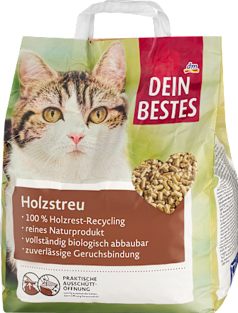 Kattenbakvulling, houtstrooisel, 10 l