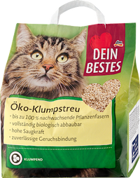 Litière pour chat, litière écologique agglomérante, 10 l