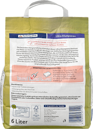 Kattenbakvulling Ultra Klonterend 6L