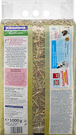 Knaagdiervoer Alpenweidehooi, 1 kg