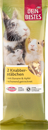 Nagersnack Knabbersticks Banane & Apfel, 140 g
