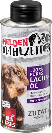 Voedingssupplement voor honden, pure zalmolie, hero meal, 250 ml