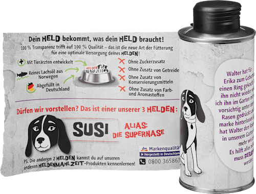 Voedingssupplement voor honden, pure zalmolie, hero meal, 250 ml