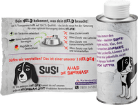 Nahrungsergänzung Hund pures Lachsöl, Heldenmahlzeit, 250 ml