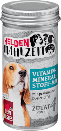 Nahrungsergänzung Hund Vitamin-Mineralstoff-Mix, Heldenmahlzeit, 125 g