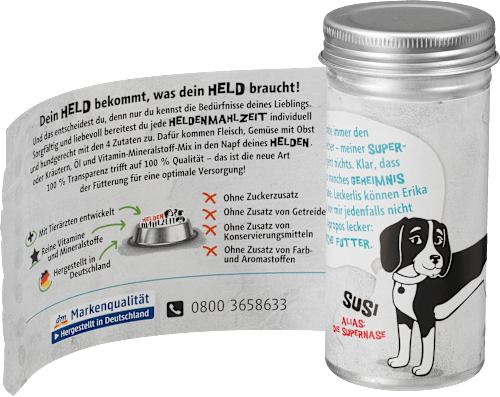 Nahrungsergänzung Hund Vitamin-Mineralstoff-Mix, Heldenmahlzeit, 125 g