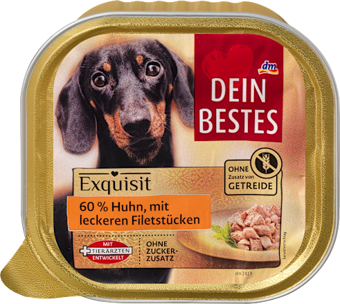 Nat hondenvoer met kip, Exquisit, 300 g