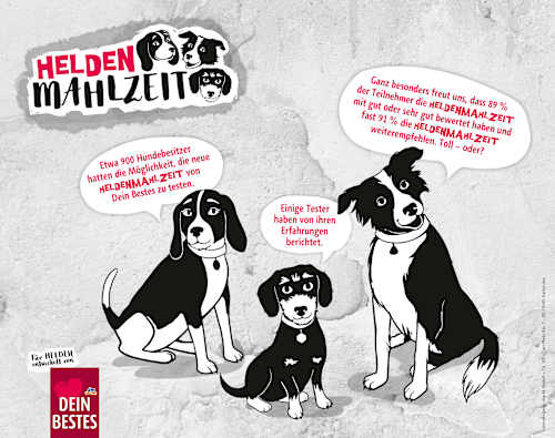 Nassfutter Hund mit Huhn, Heldenmahlzeit, 400 g